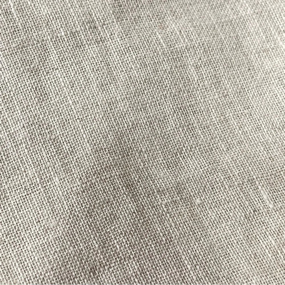 West Elm 48x81 flax linen curtain set Natural 48×84 0648 pole pocket hidden tab
